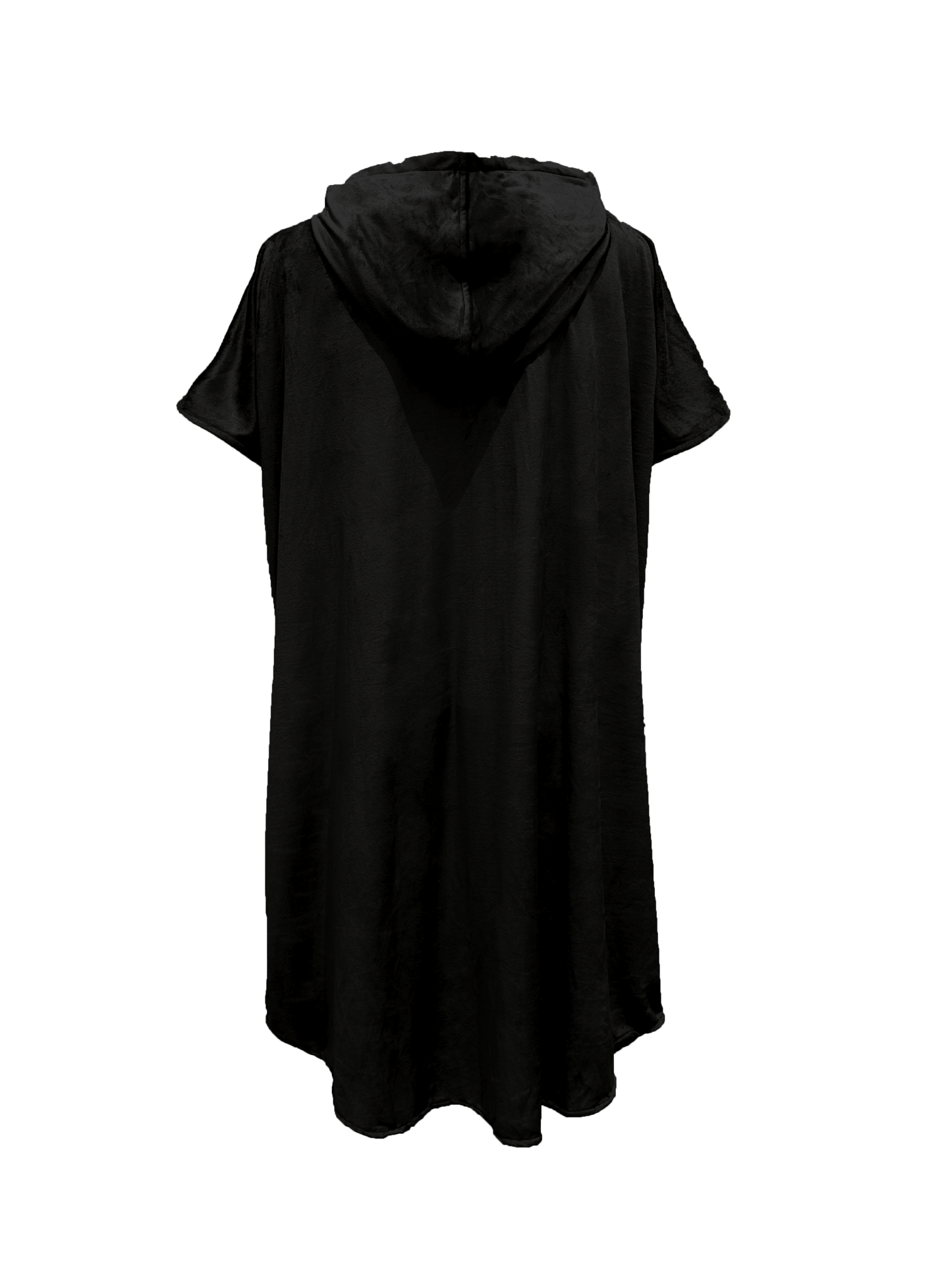 Multipurpose Surf Poncho Changing Towel Robe with Hood & Bag - Black