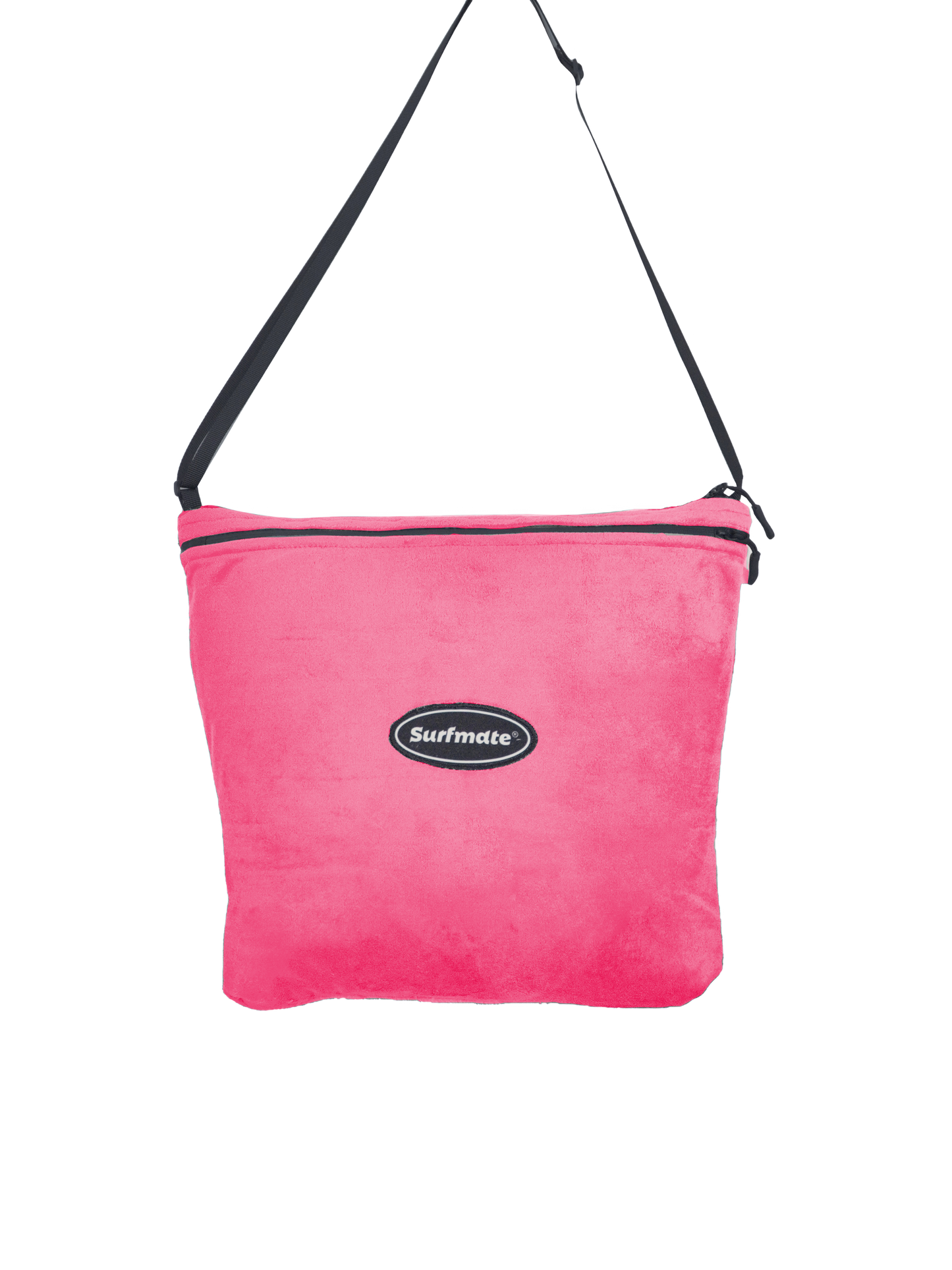 Multipurpose Surf Poncho Changing Towel Robe with Hood & Bag - Hot Pink