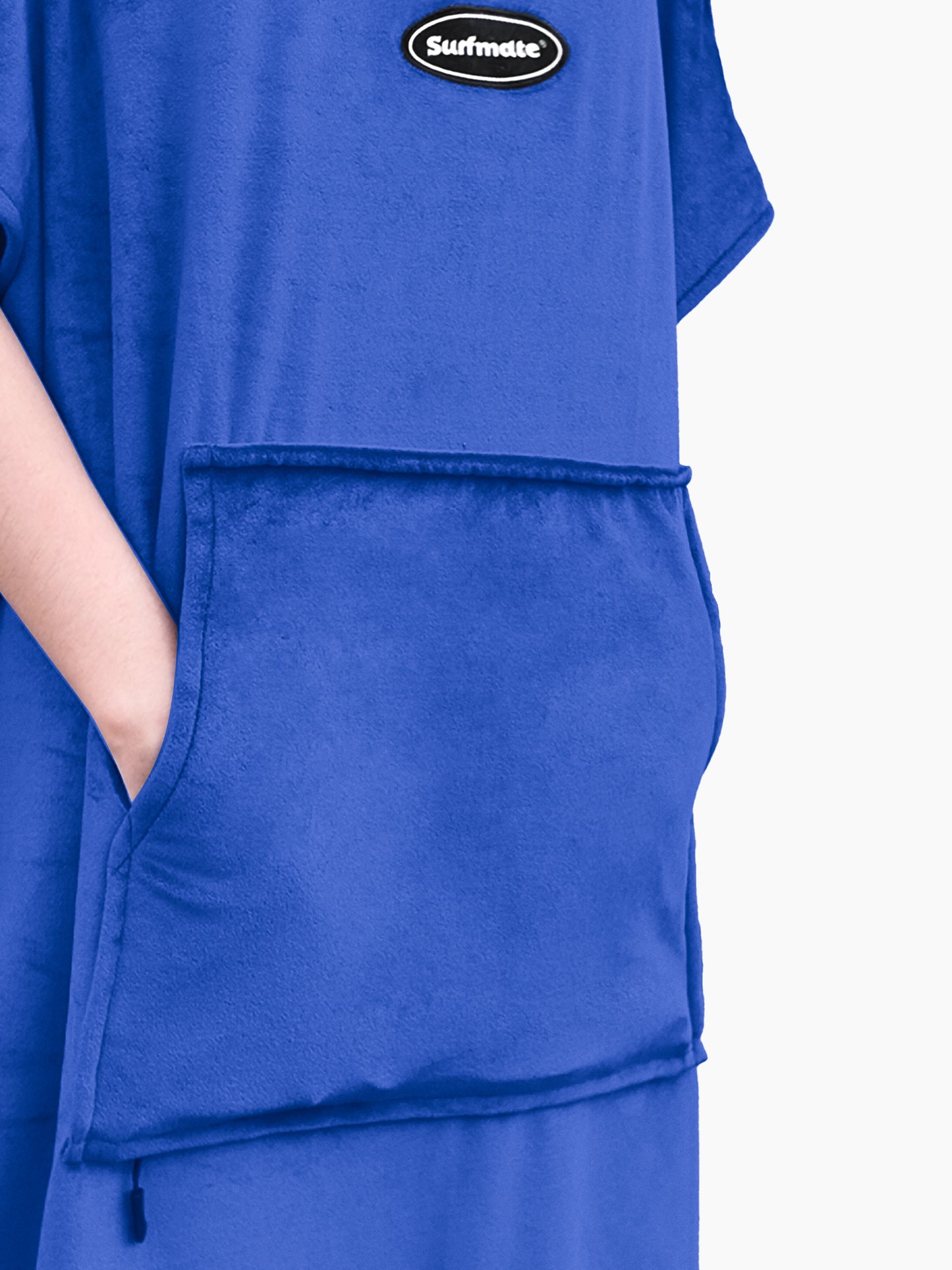 Multipurpose Surf Poncho Changing Towel Robe with Hood & Bag - Royal Blue