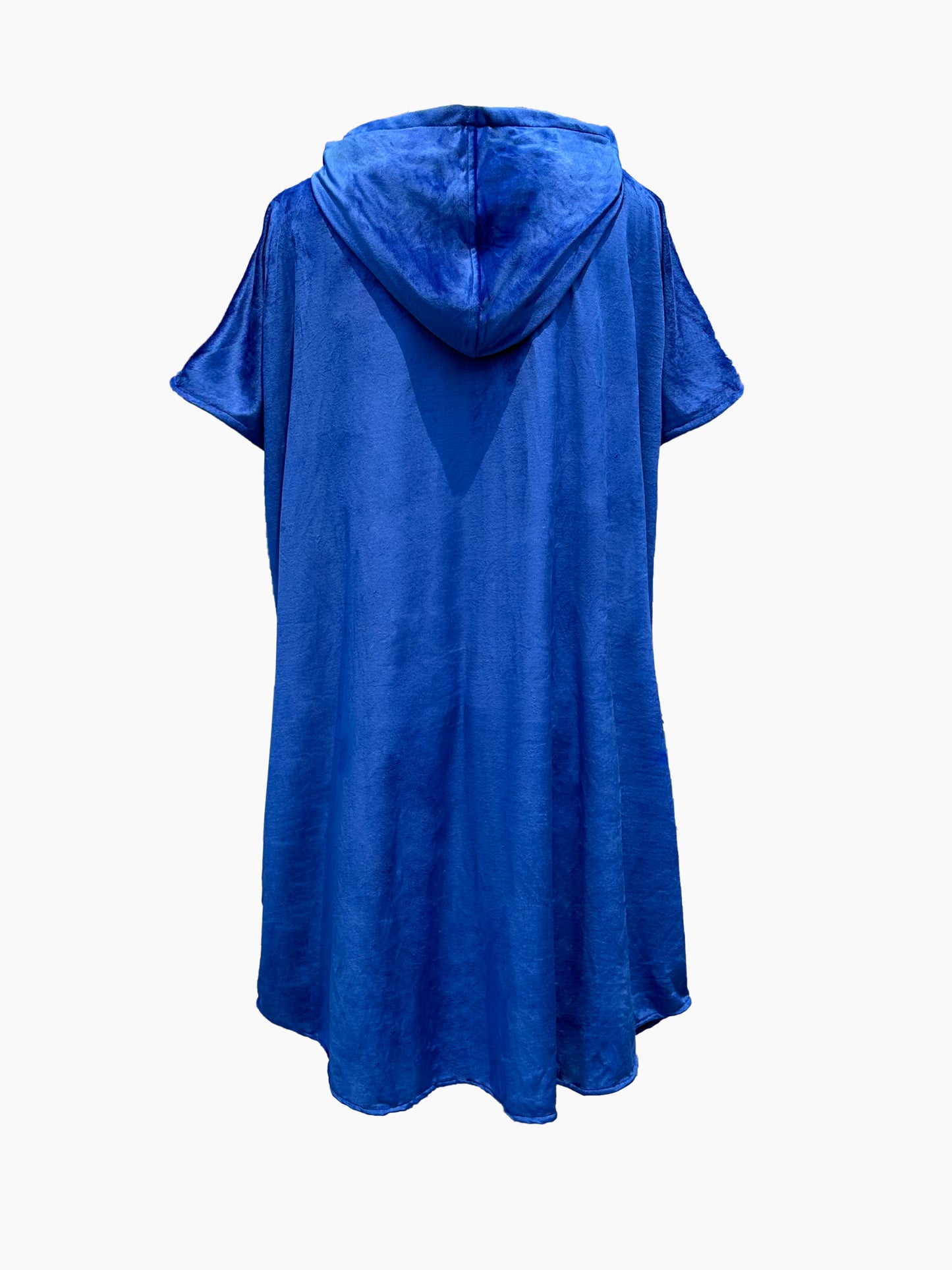 Multipurpose Surf Poncho Changing Towel Robe with Hood & Bag - Royal Blue