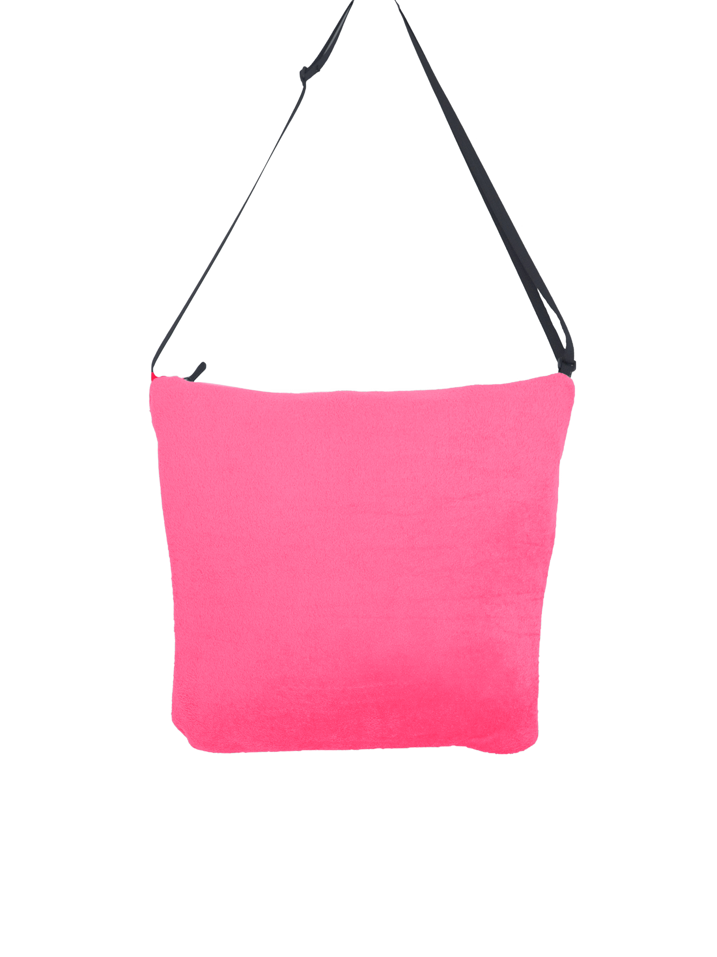 Multipurpose Surf Poncho Changing Towel Robe with Hood & Bag - Hot Pink