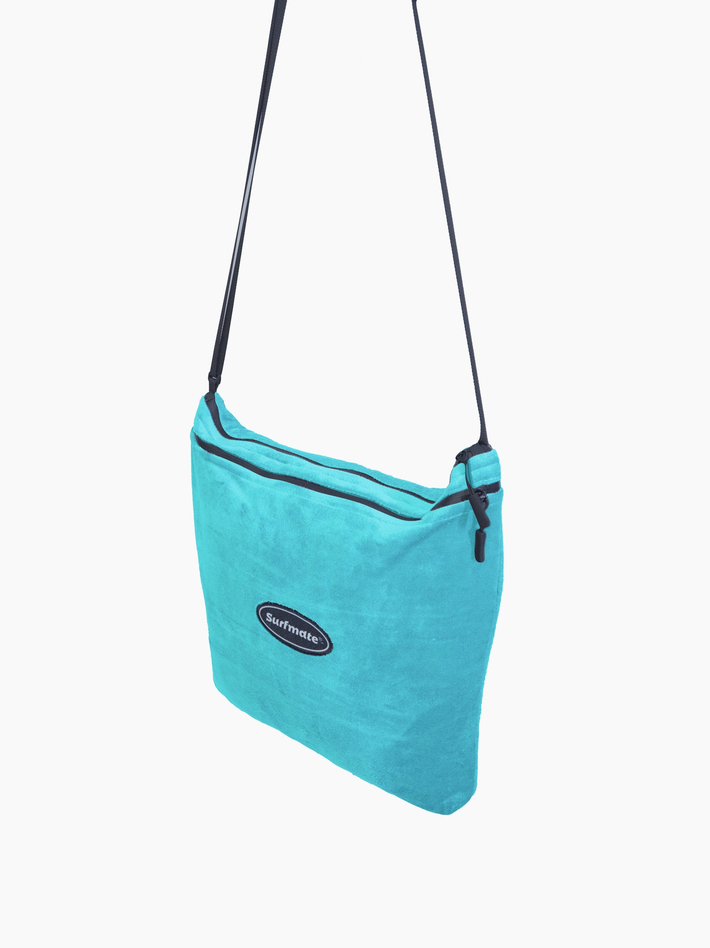 Multipurpose Surf Poncho Changing Towel Robe with Hood & Bag - Aqua