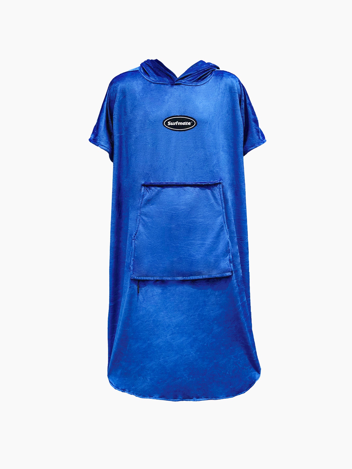 Multipurpose Surf Poncho Changing Towel Robe with Hood & Bag - Royal Blue