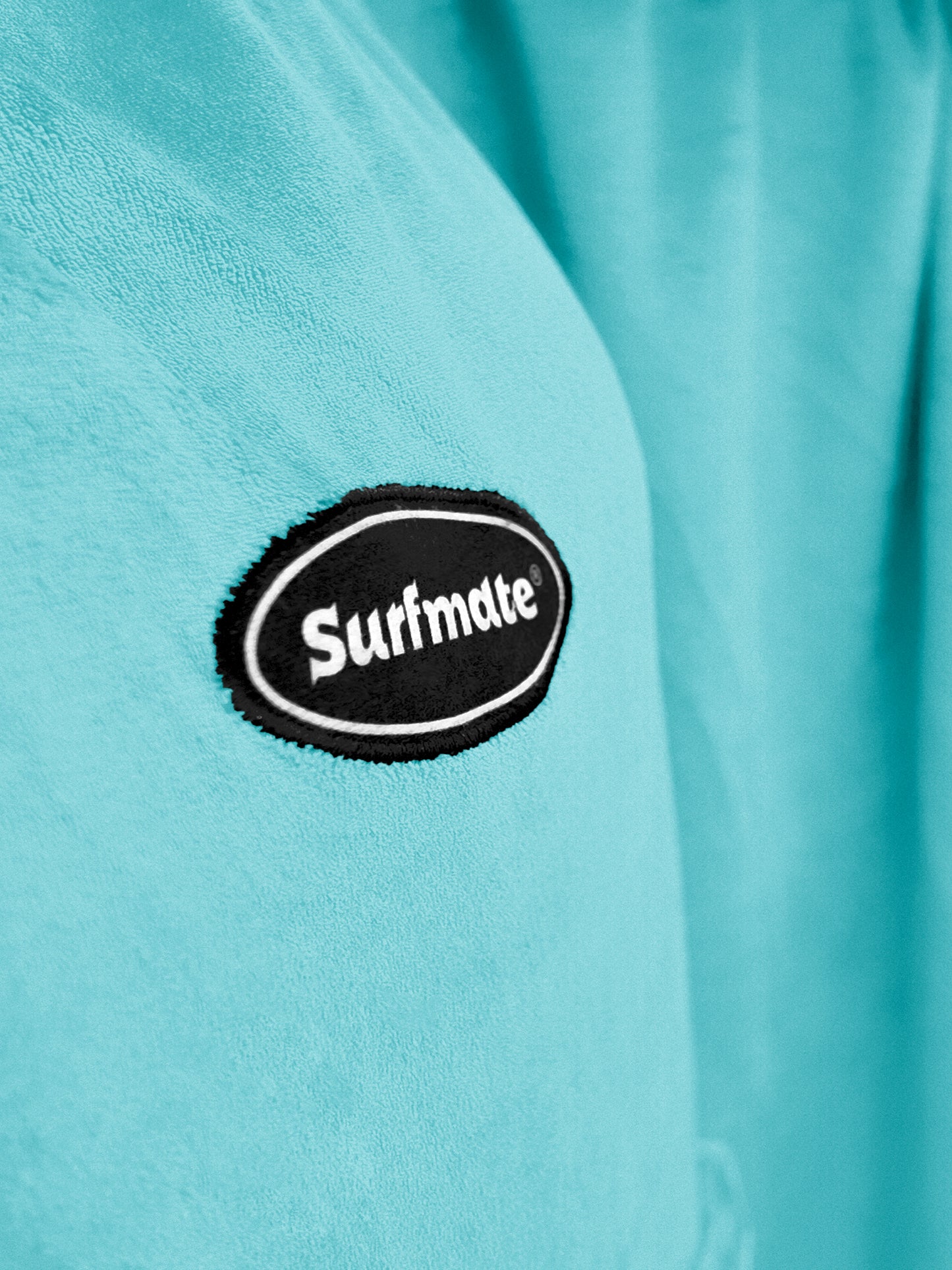 Multipurpose Surf Poncho Changing Towel Robe with Hood & Bag - Aqua