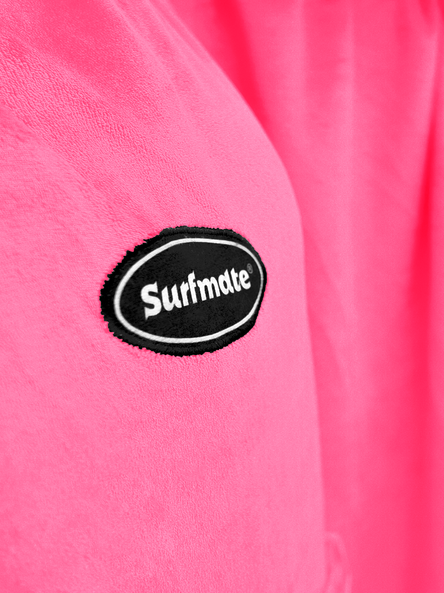 Multipurpose Surf Poncho Changing Towel Robe with Hood & Bag - Hot Pink