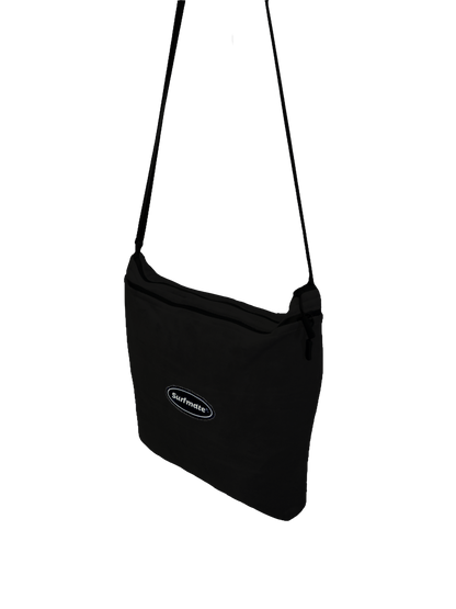 Multipurpose Surf Poncho Changing Towel Robe with Hood & Bag - Black