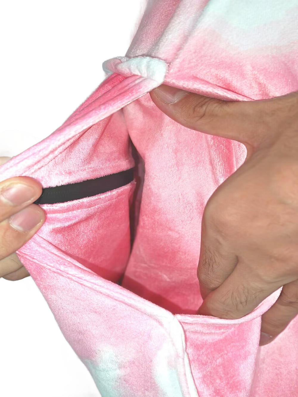 Multipurpose Surf Poncho Changing Towel Robe with Hood & Bag - Sakura Pink