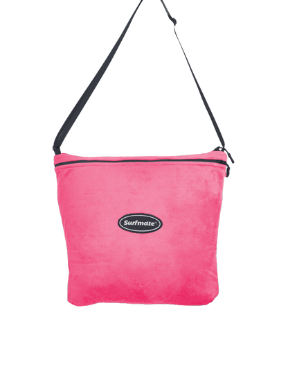 Multipurpose Surf Poncho Changing Towel Robe with Hood & Bag - Hot Pink