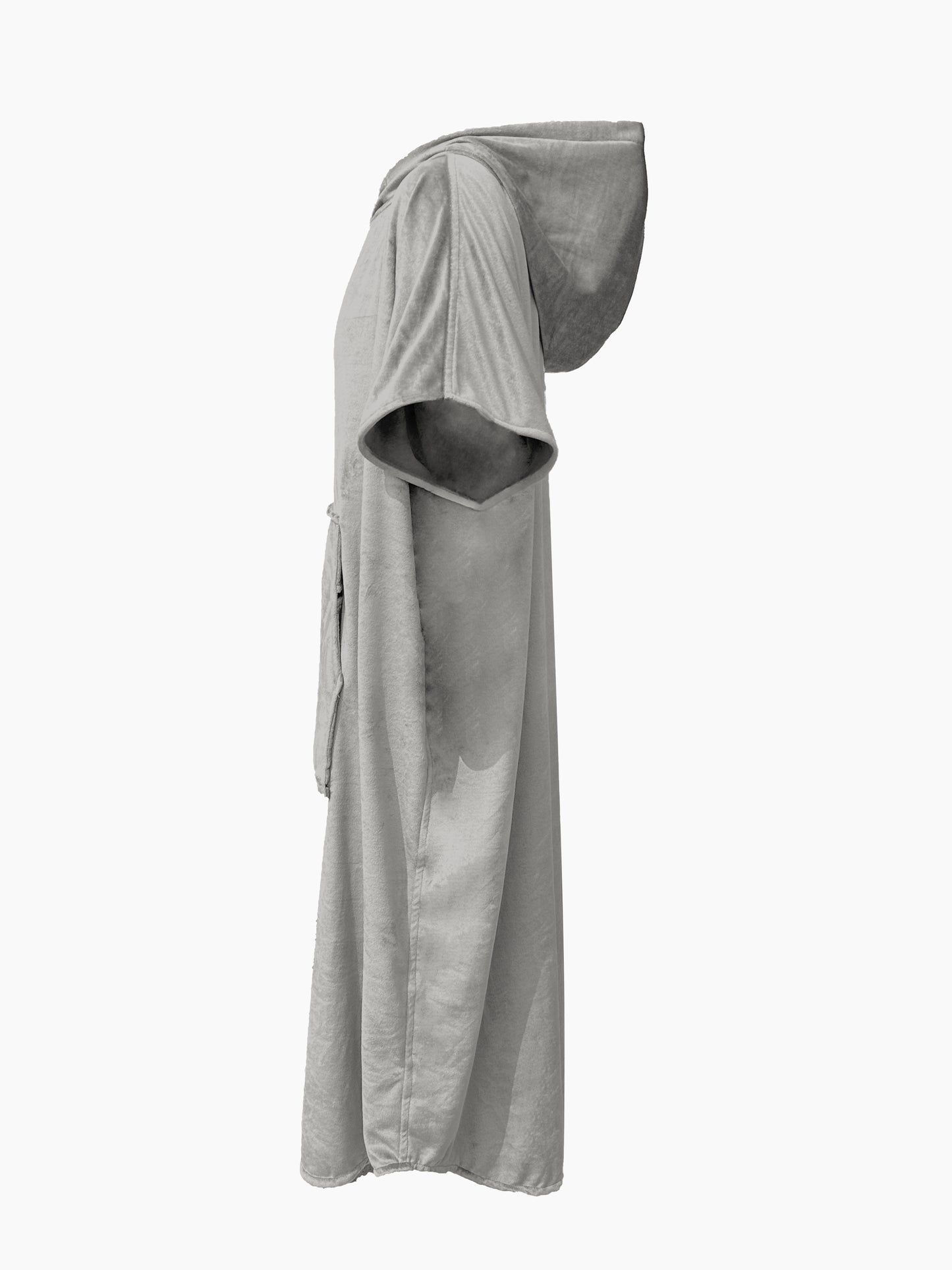 Multipurpose Surf Poncho Changing Towel Robe with Hood & Bag - Grey