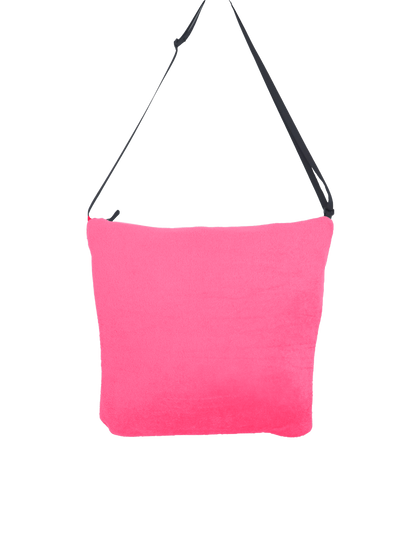 Multipurpose Surf Poncho Changing Towel Robe with Hood & Bag - Hot Pink